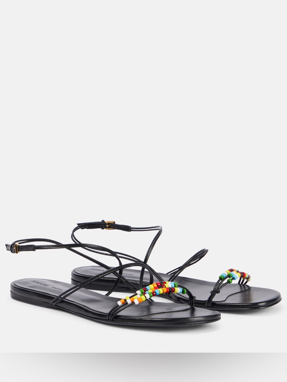 NWT KHAITE Loop beaded leather sandals SZ40